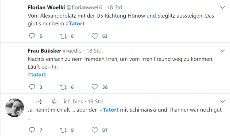 Hashtag Tatort, Diskussion auf Twitter